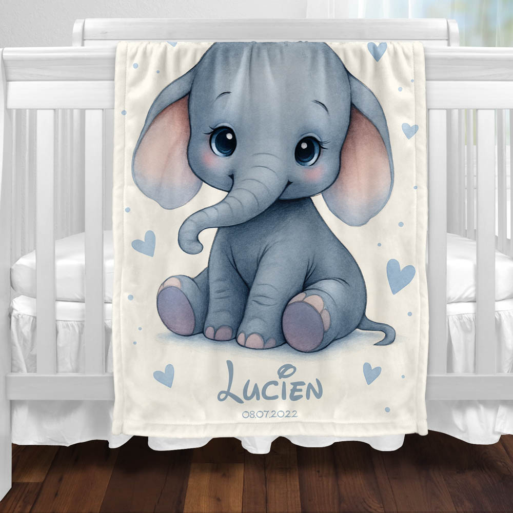 Plaid éléphant enfant