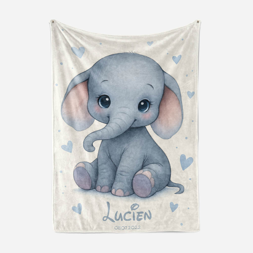 Plaid éléphant enfant