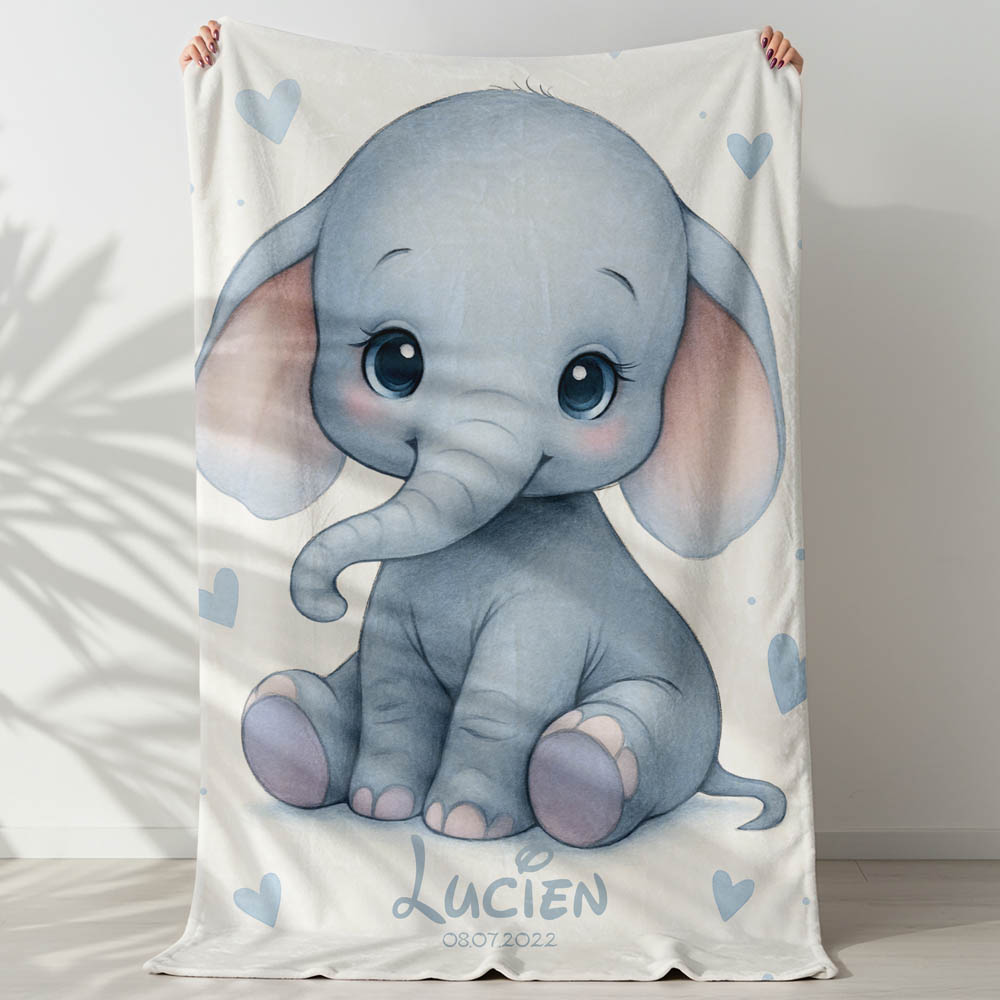 Plaid éléphant enfant