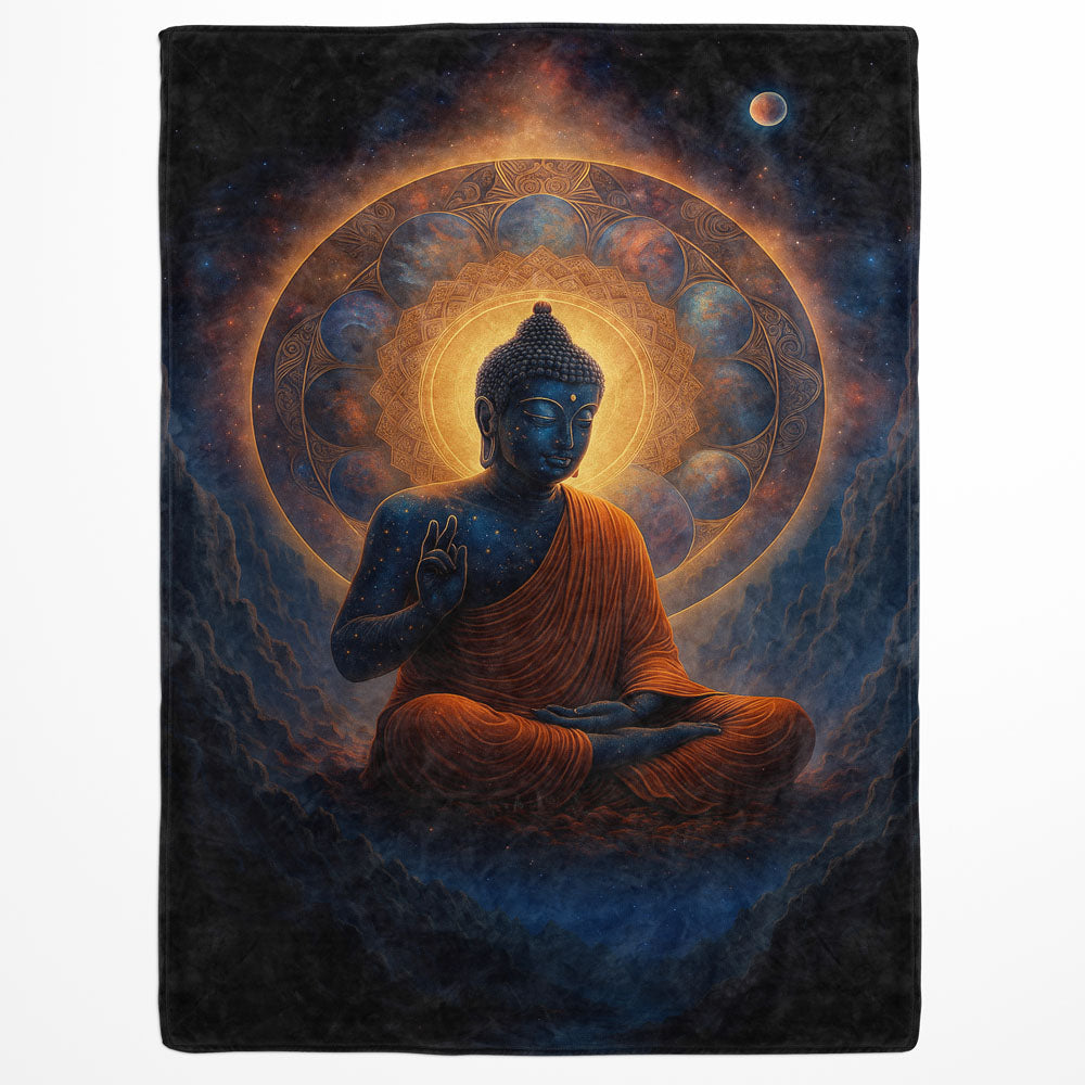 Plaid Bouddha univers cosmique