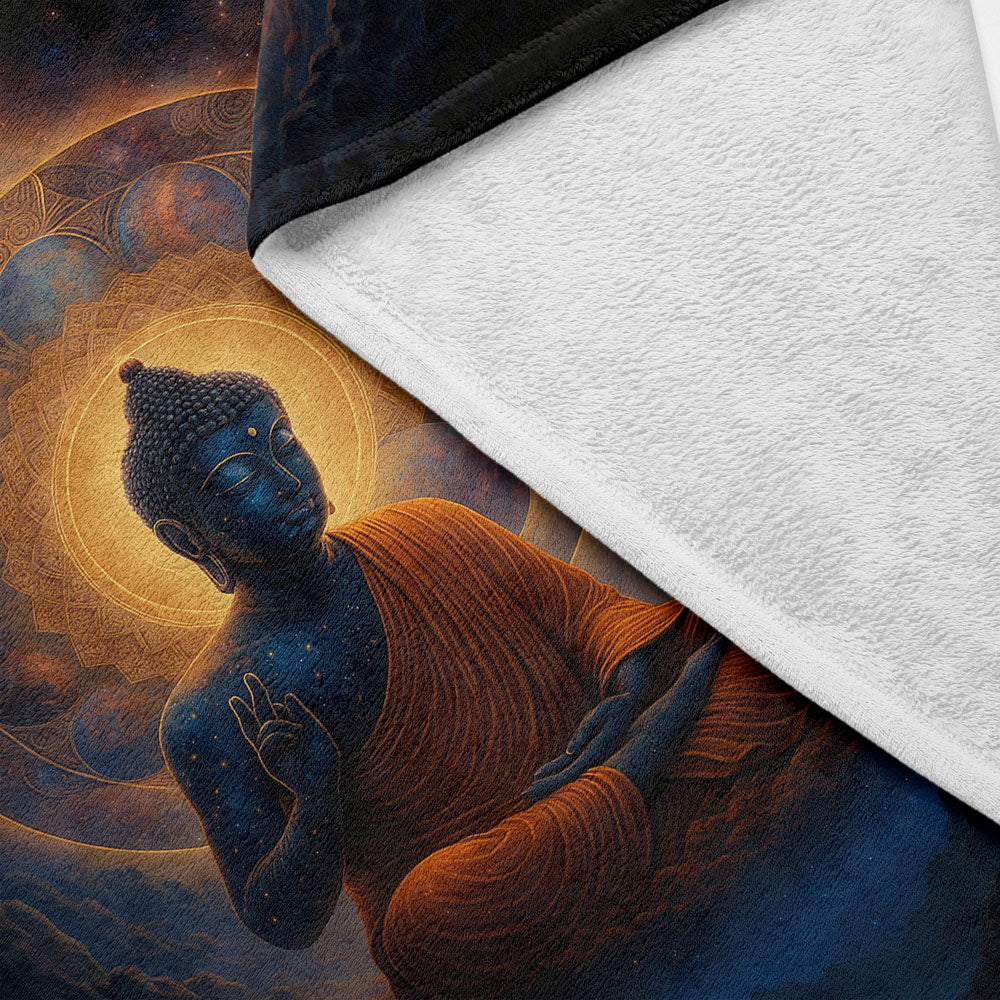 Plaid Bouddha univers cosmique