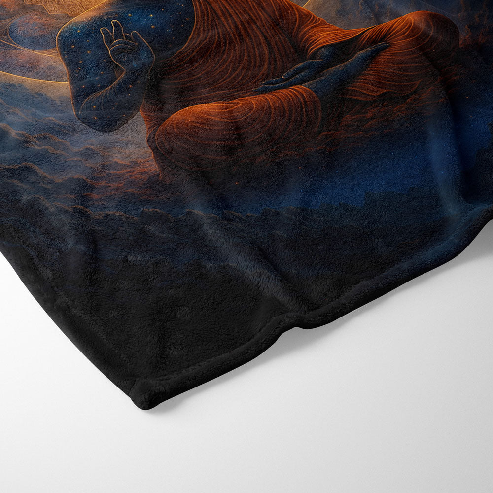 Plaid Bouddha univers cosmique