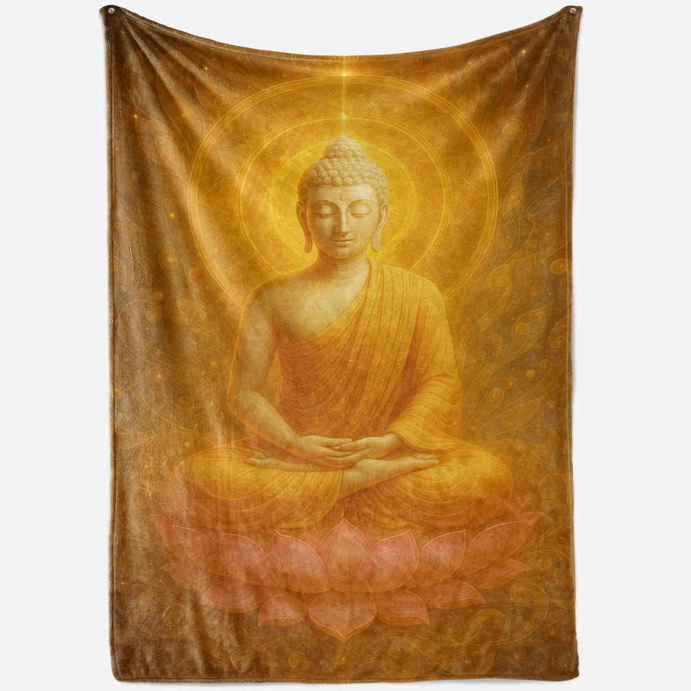 Plaid rayonnement Bouddha éveil