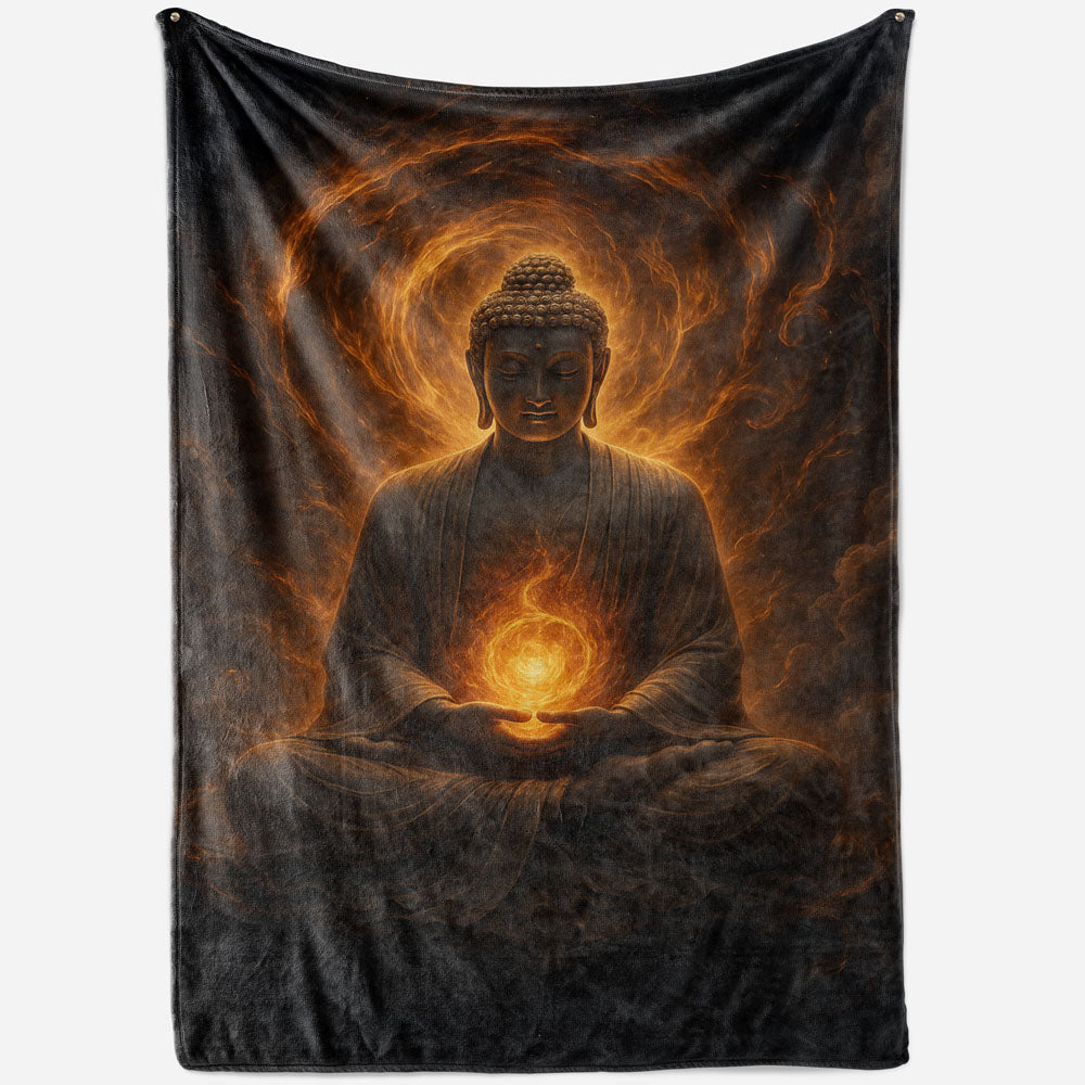 Plaid aura feu intérieur Bouddha
