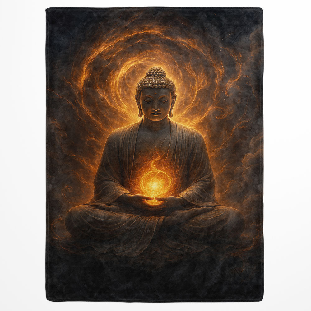 Plaid aura feu intérieur Bouddha