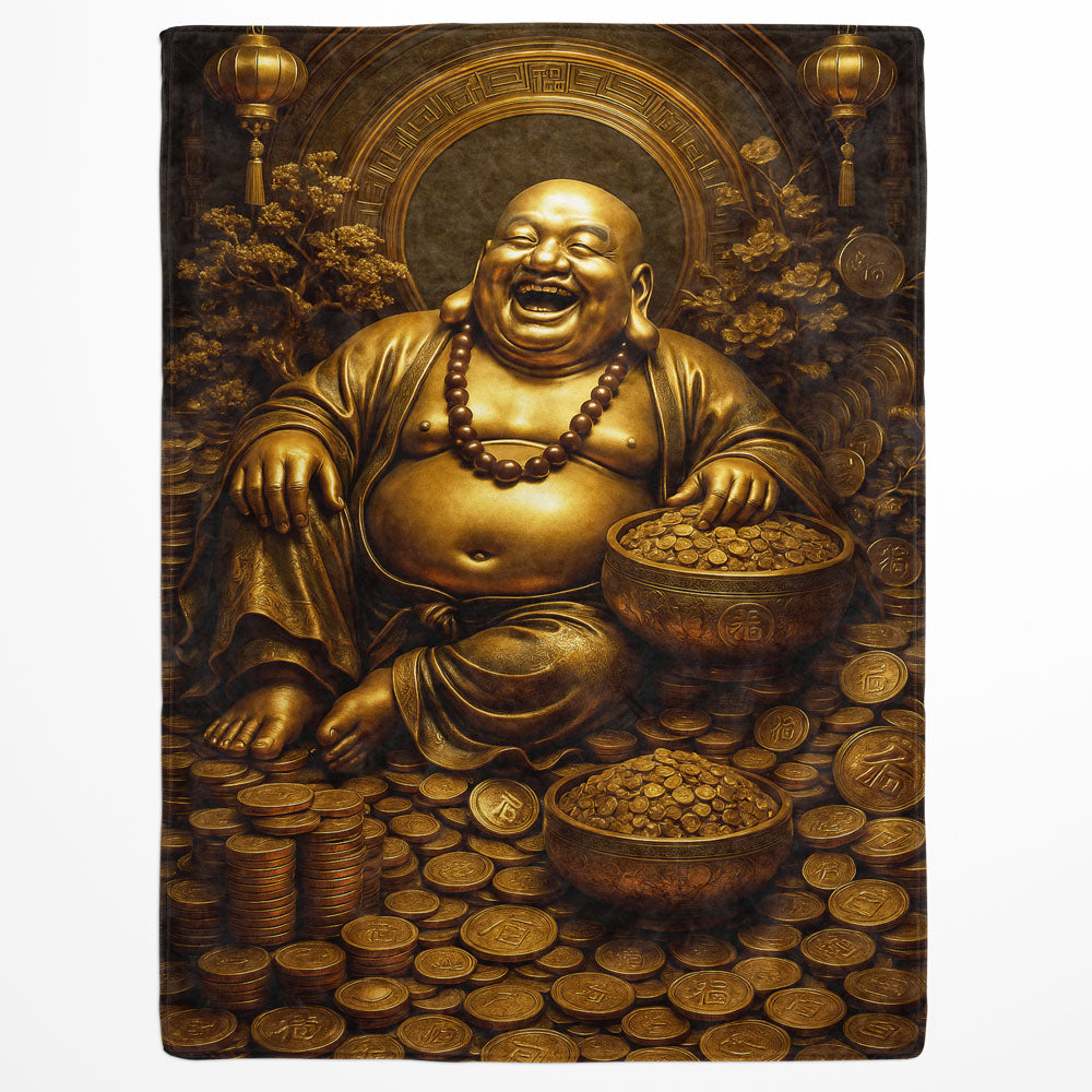 Plaid Bouddha argent or