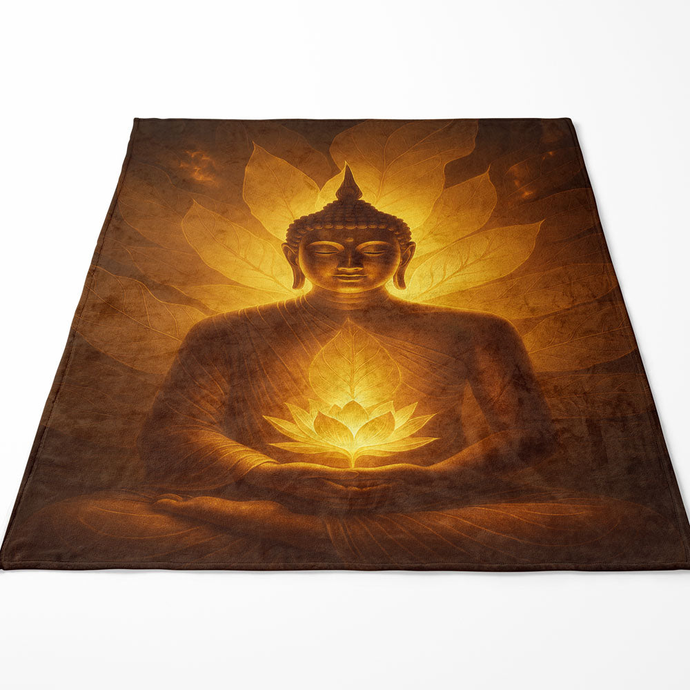 Plaid Bouddha lumière intérieure
