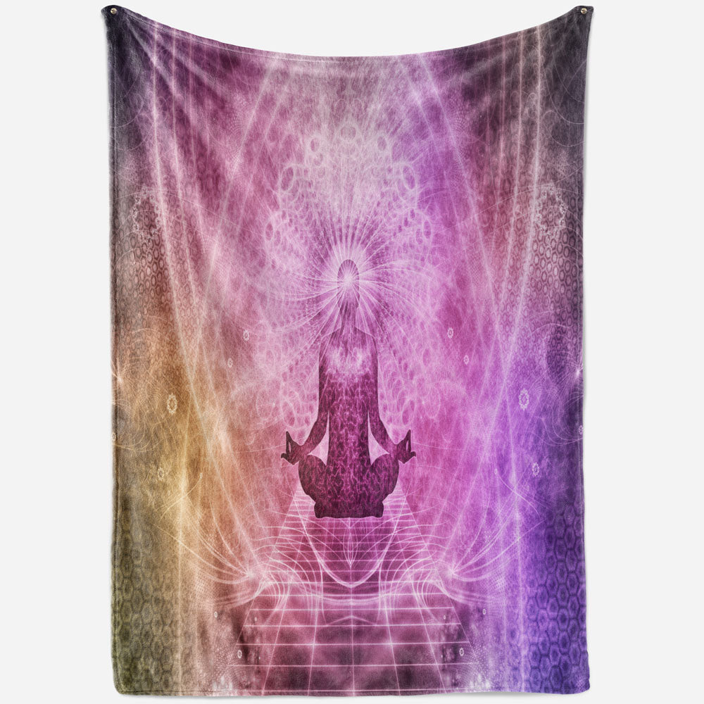 Plaid cosmique méditation Bouddha