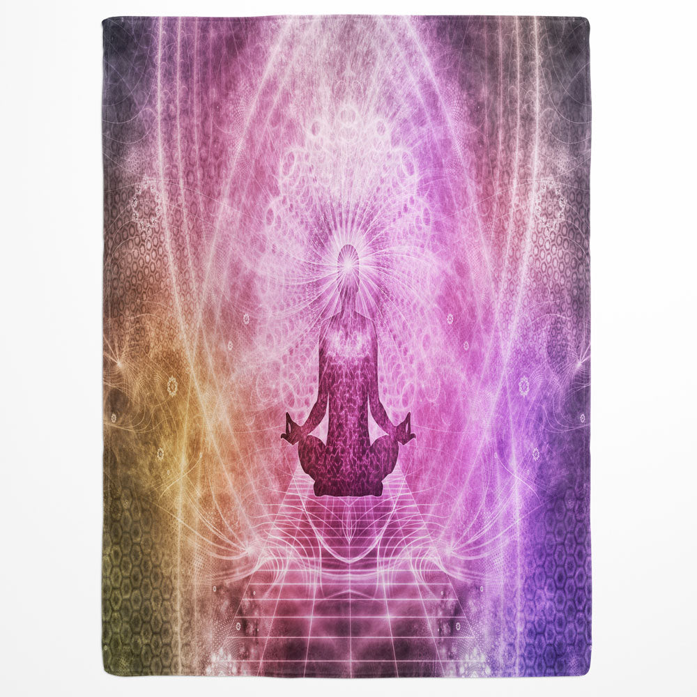Plaid cosmique méditation Bouddha