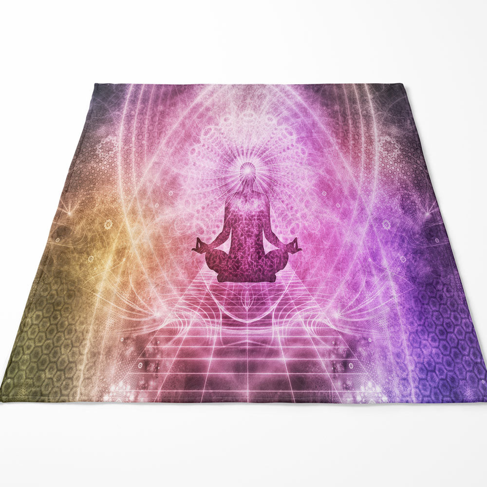 Plaid cosmique méditation Bouddha