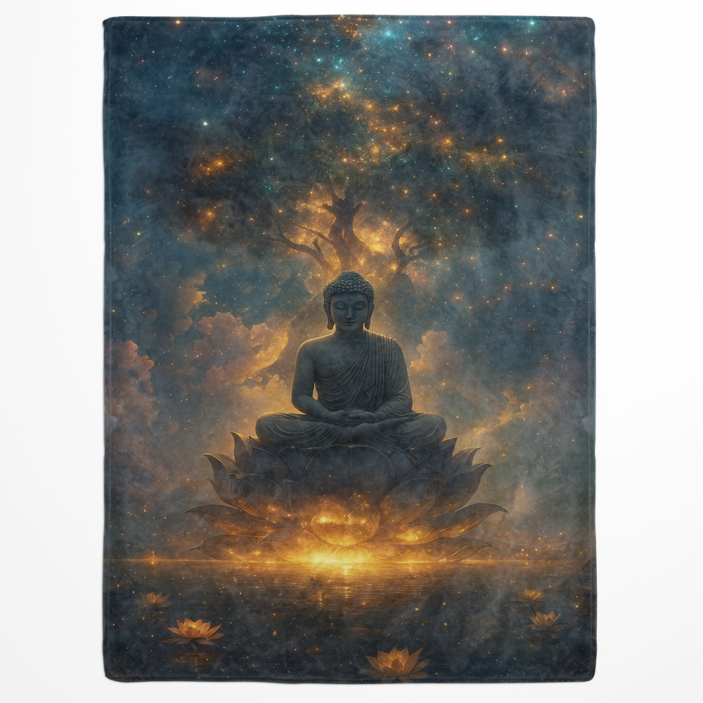 Plaid Bouddha lotus céleste