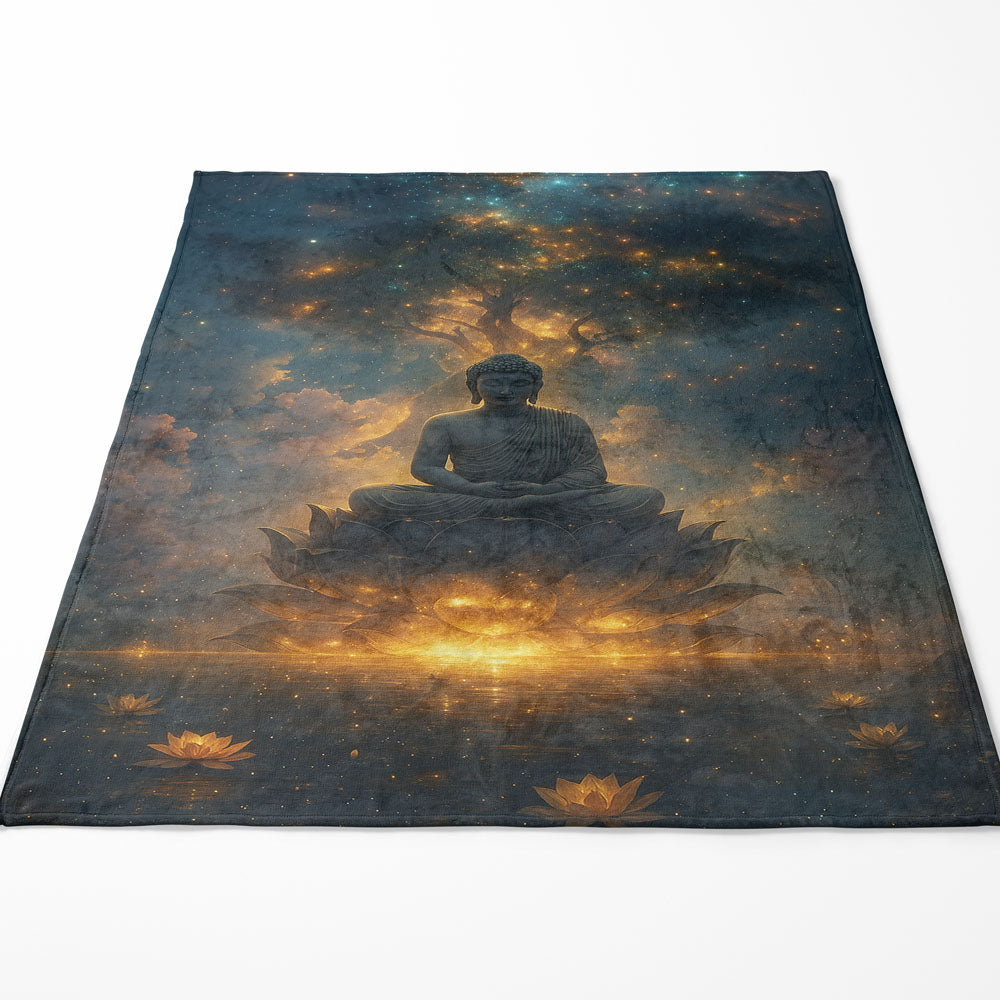 Plaid Bouddha lotus céleste