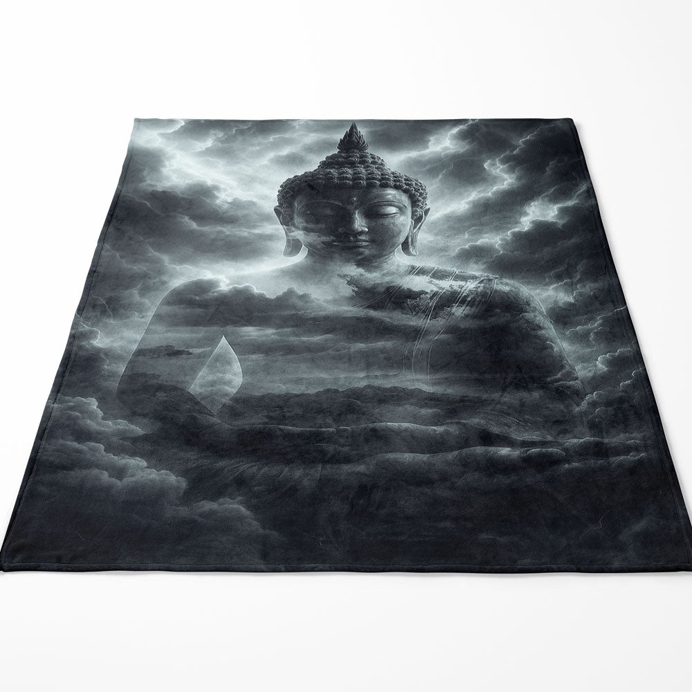 Plaid Bouddha méditation nuage