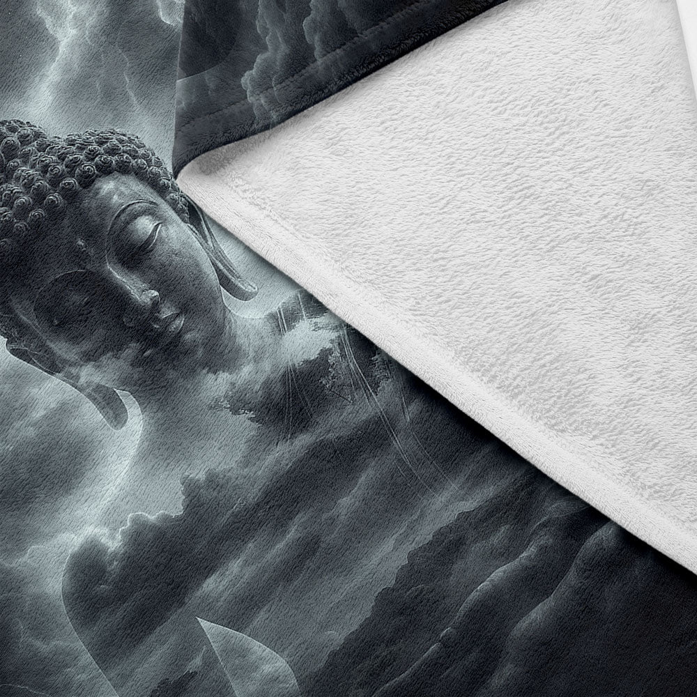 Plaid Bouddha méditation nuage