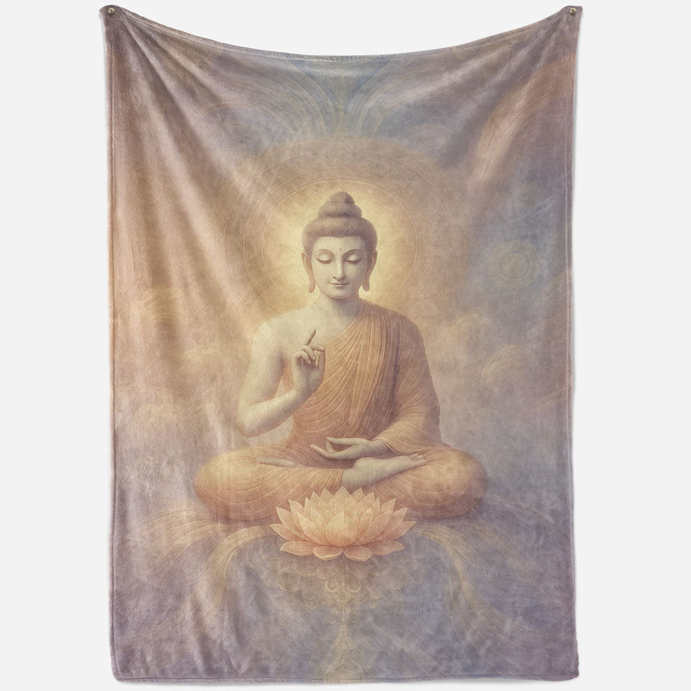 Plaid Bouddha céleste sérénité