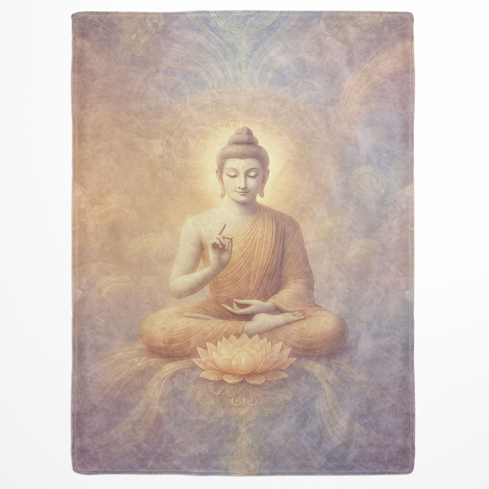 Plaid Bouddha céleste sérénité