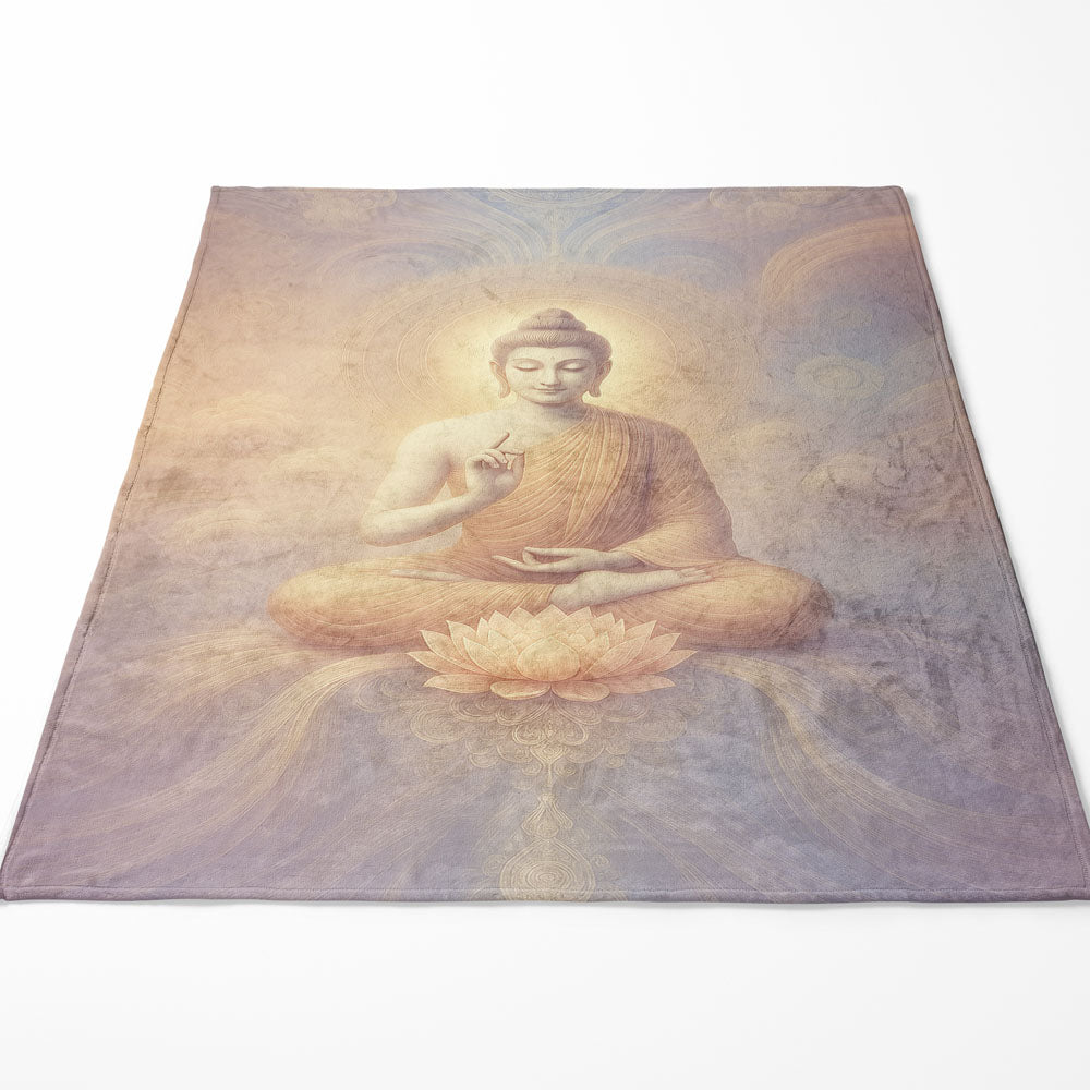 Plaid Bouddha céleste sérénité