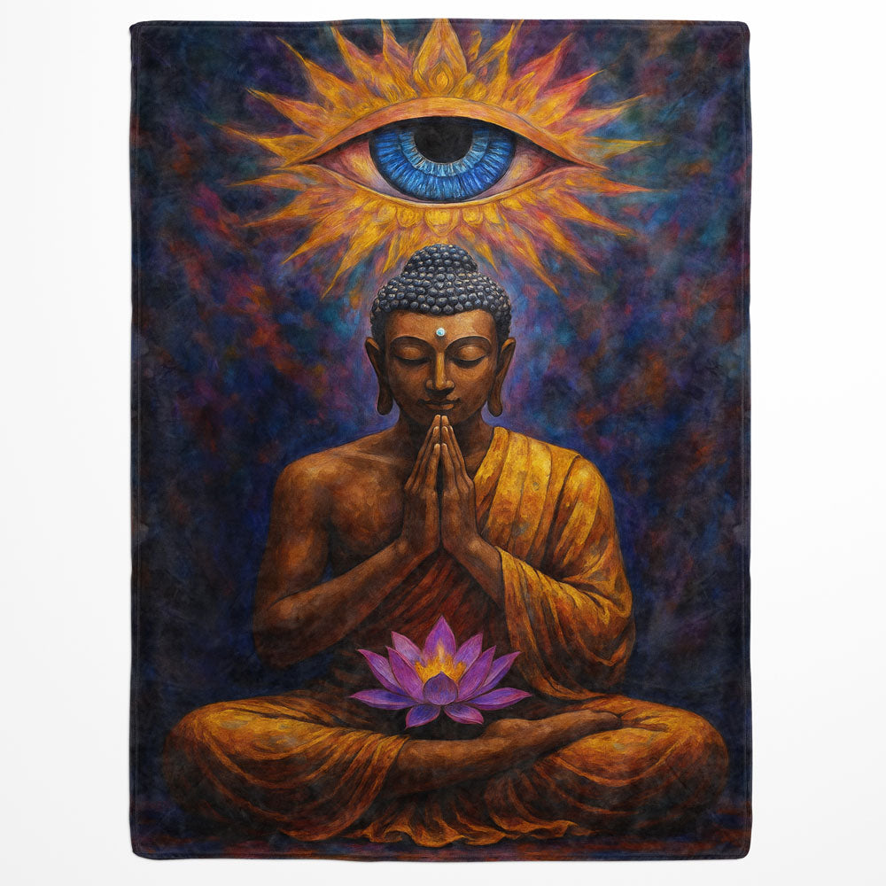 Plaid Bouddha œil cosmique