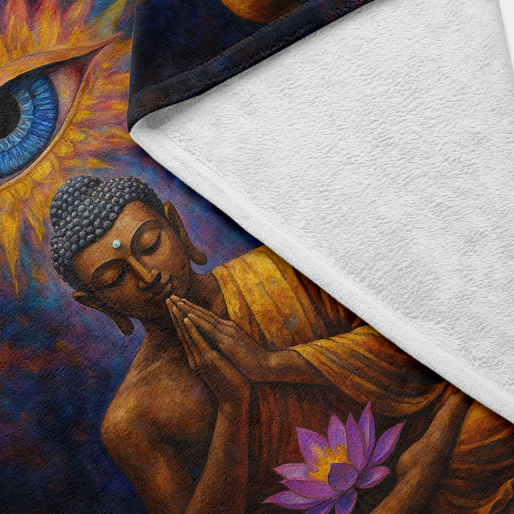 Plaid Bouddha œil cosmique