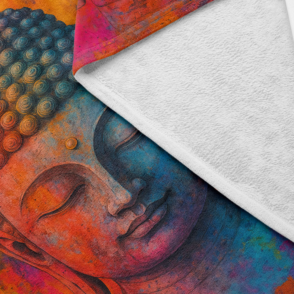 Plaid Bouddha couleurs vives