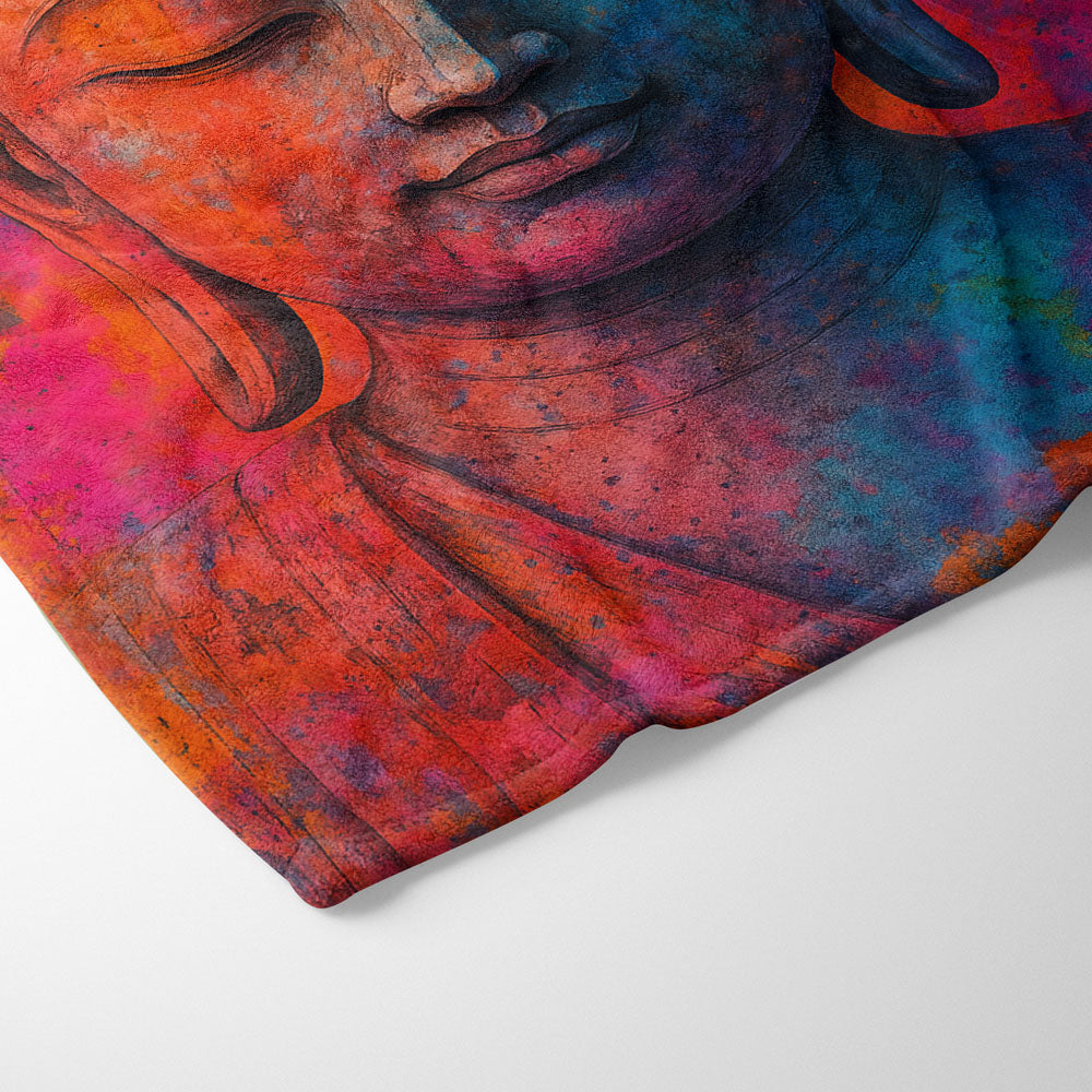 Plaid Bouddha couleurs vives