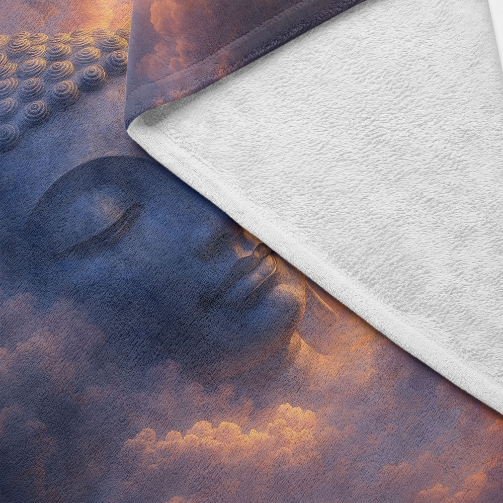 Plaid Bouddha visage nuage