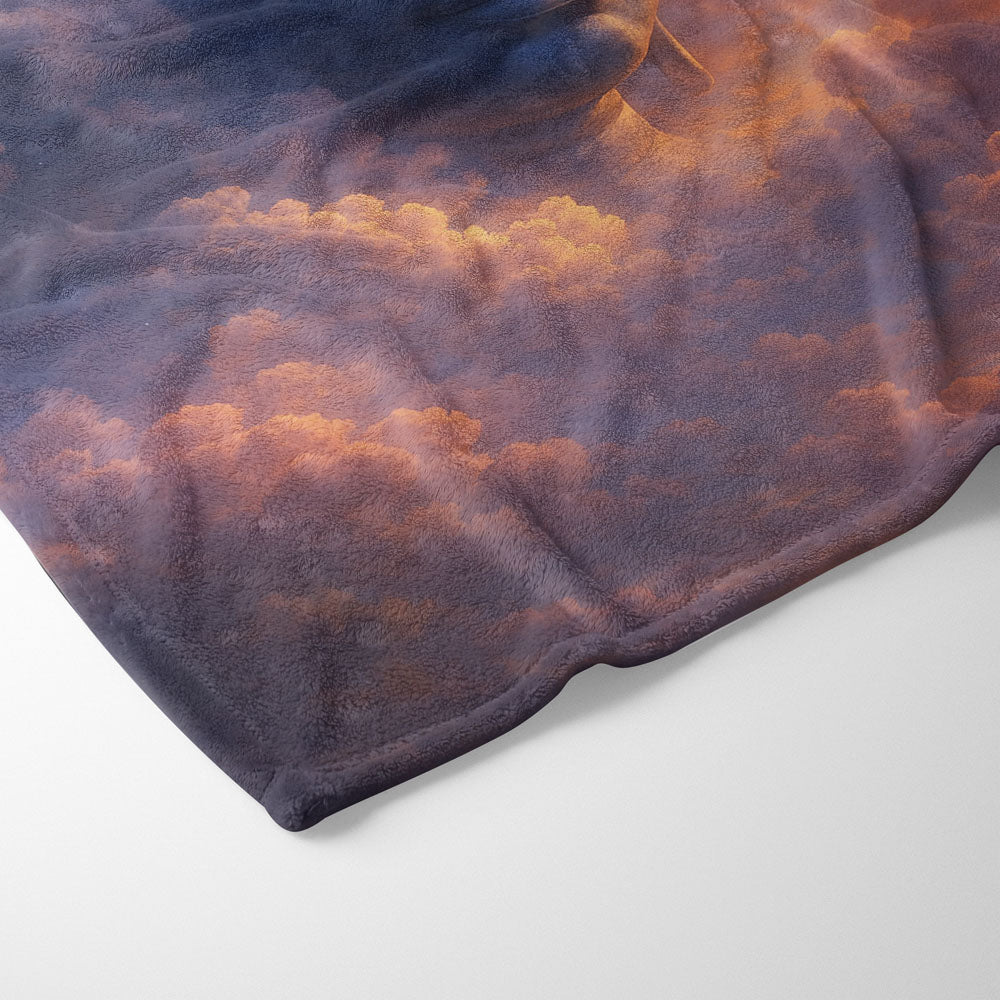 Plaid Bouddha visage nuage