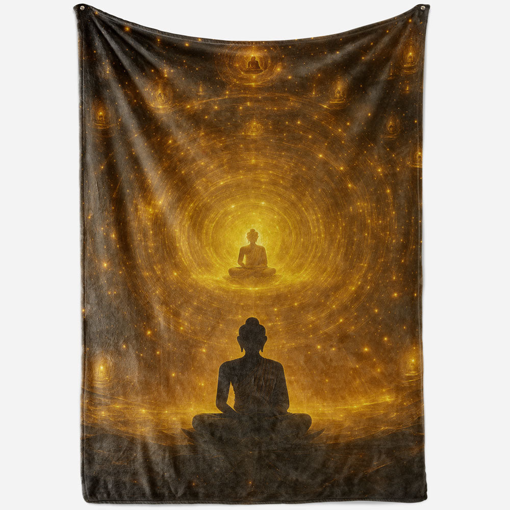 Plaid Bouddha méditation spirituelle