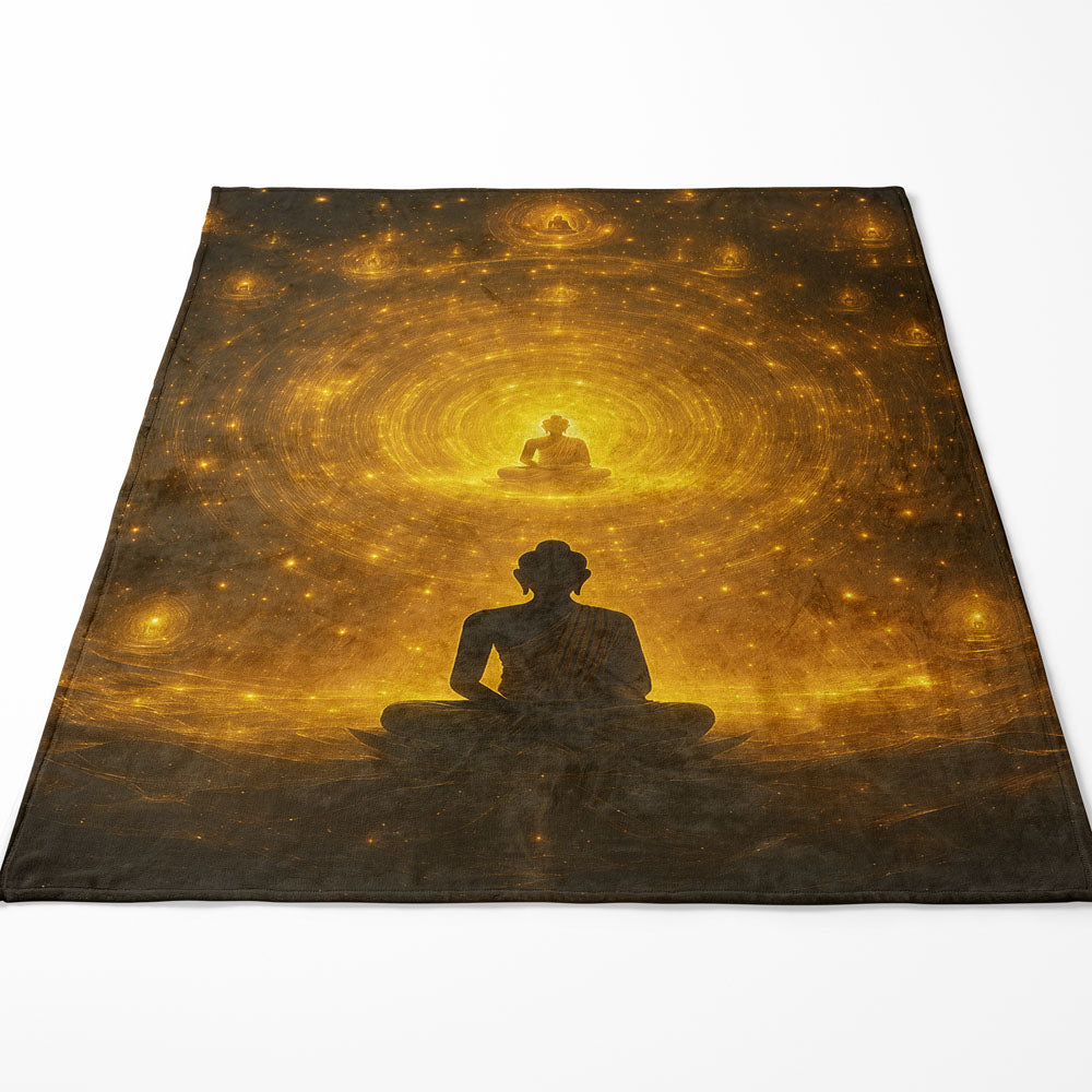 Plaid Bouddha méditation spirituelle