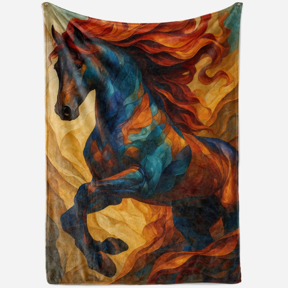 Plaid cheval abstrait