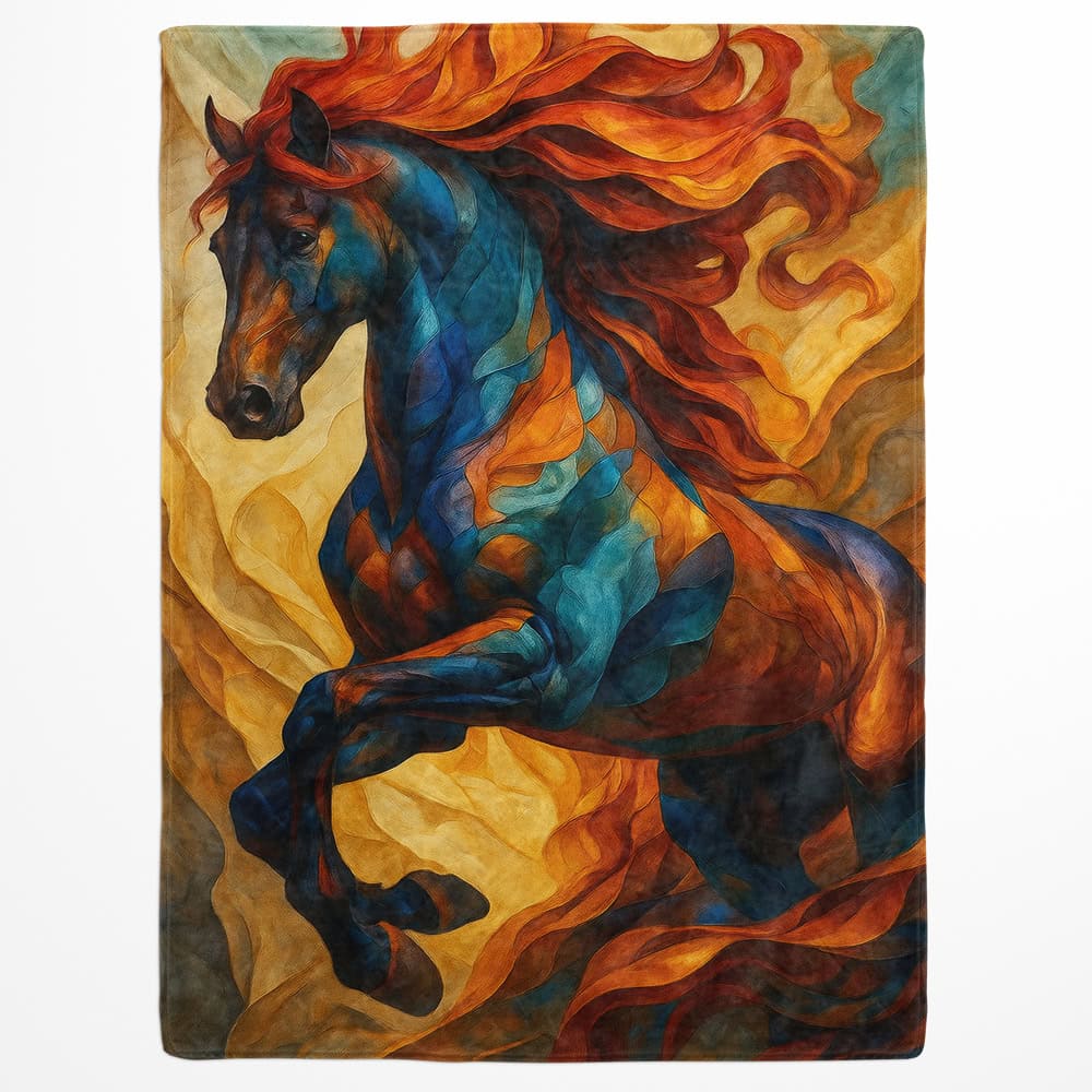 Plaid cheval abstrait