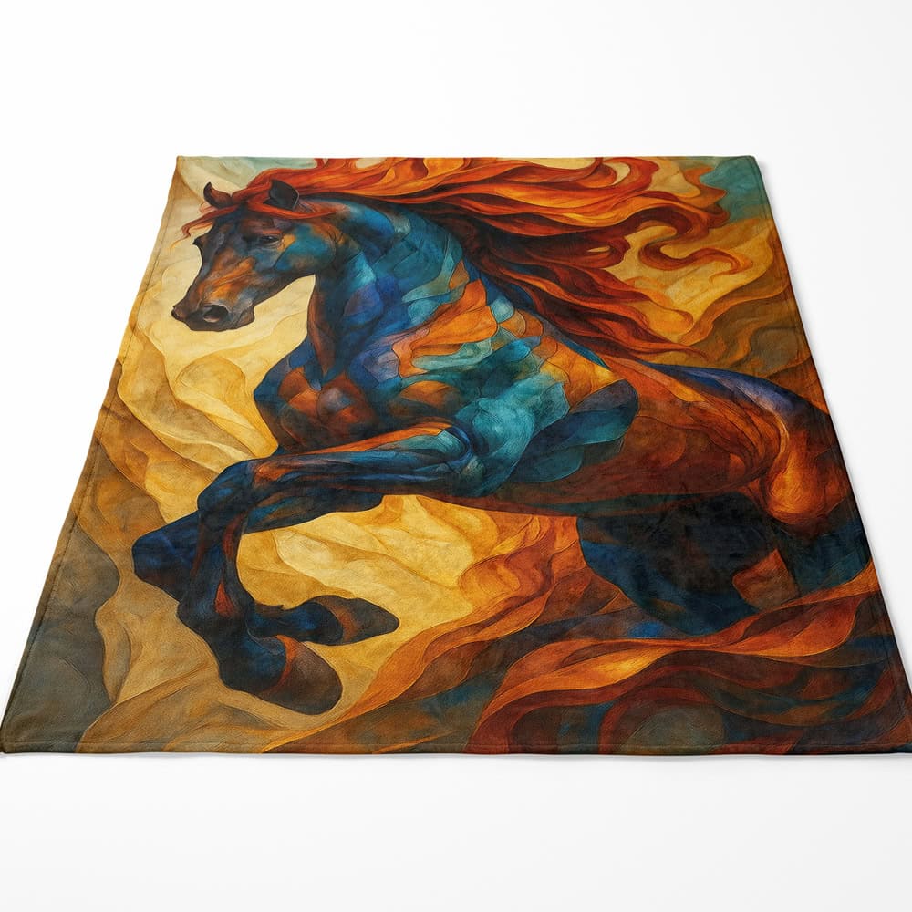 Plaid cheval abstrait