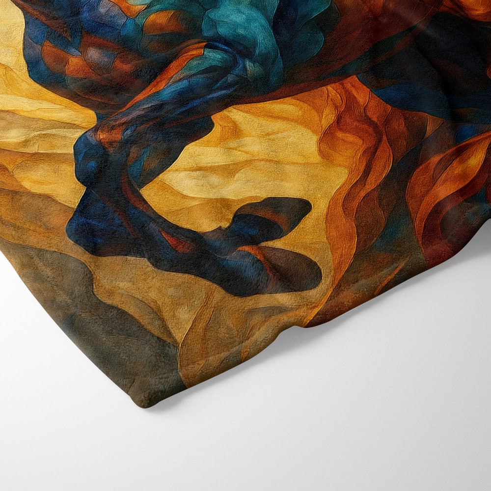 Plaid cheval abstrait