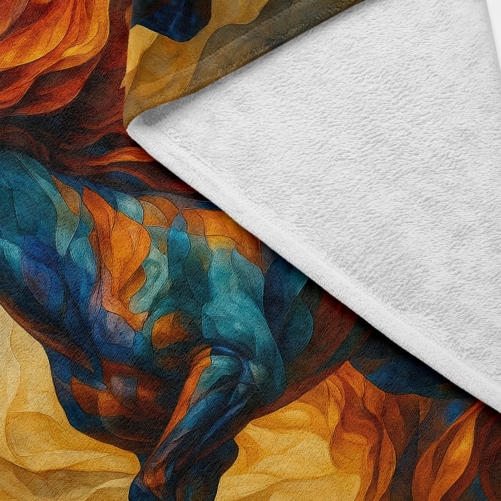 Plaid cheval abstrait