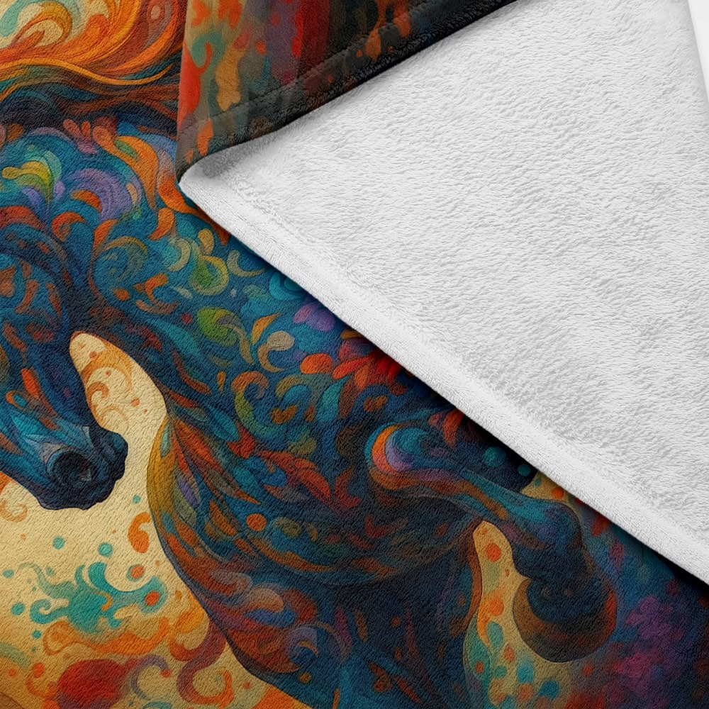 Plaid cheval coloré