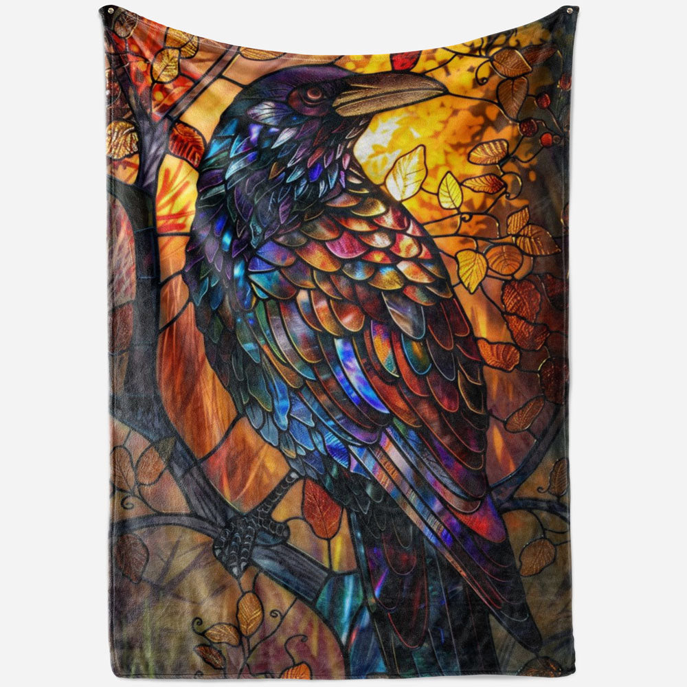 Plaid corbeau mystique coloré