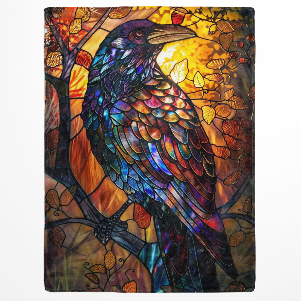 Plaid corbeau mystique coloré