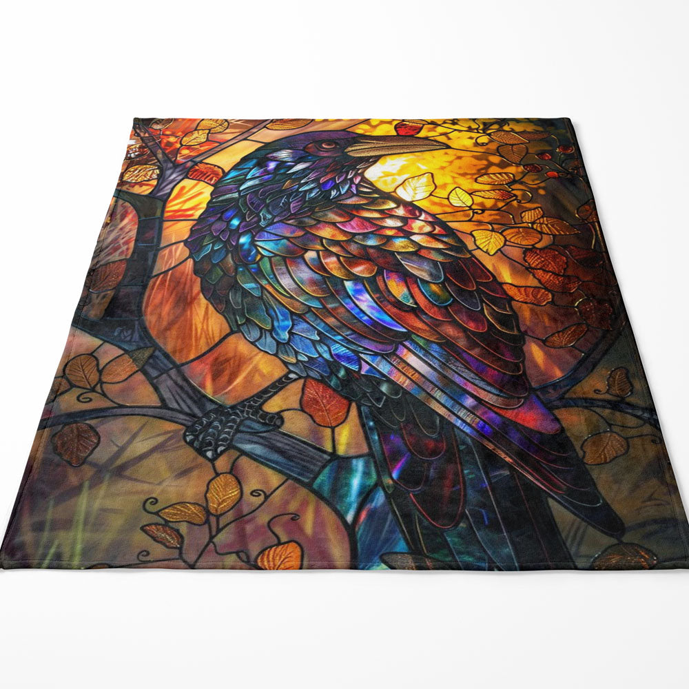 Plaid corbeau mystique coloré