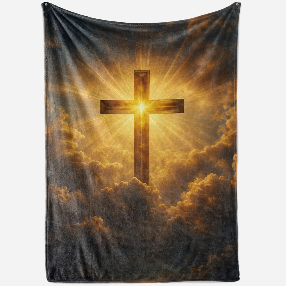 Plaid croix lumineuse divine