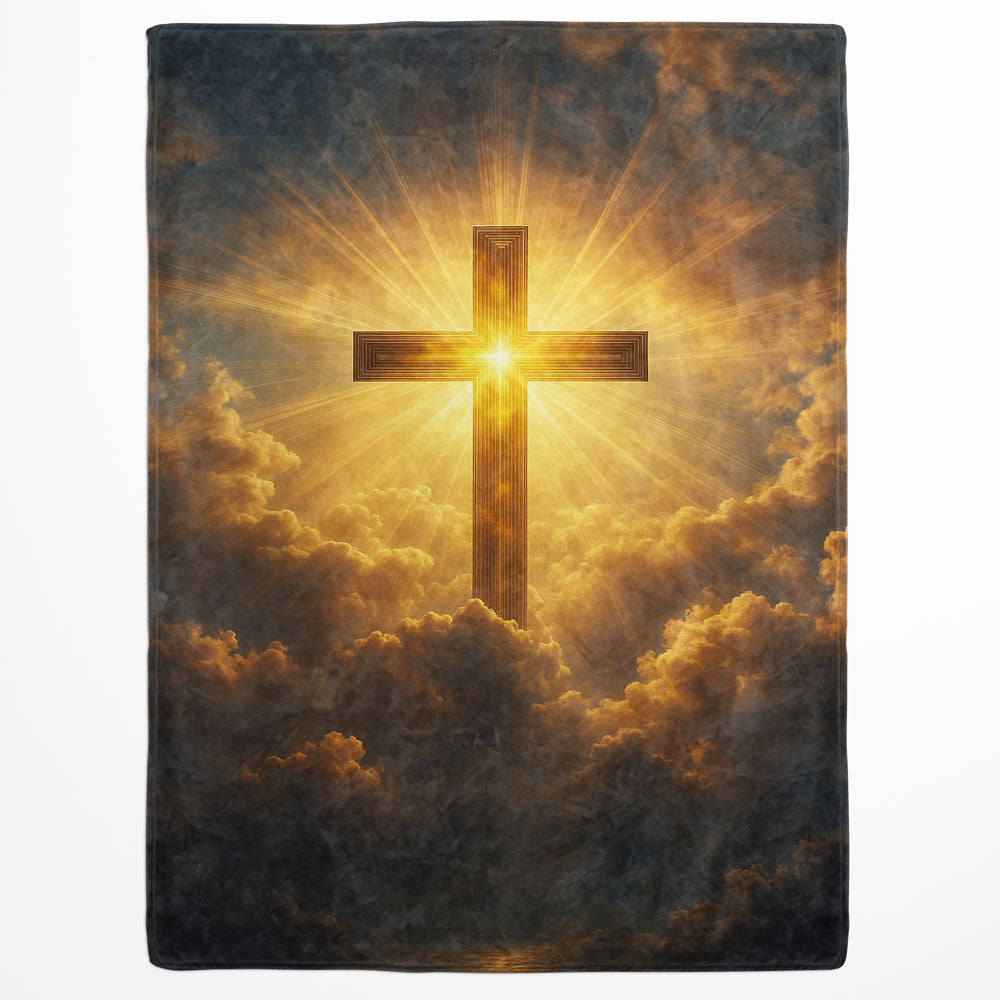 Plaid croix lumineuse divine