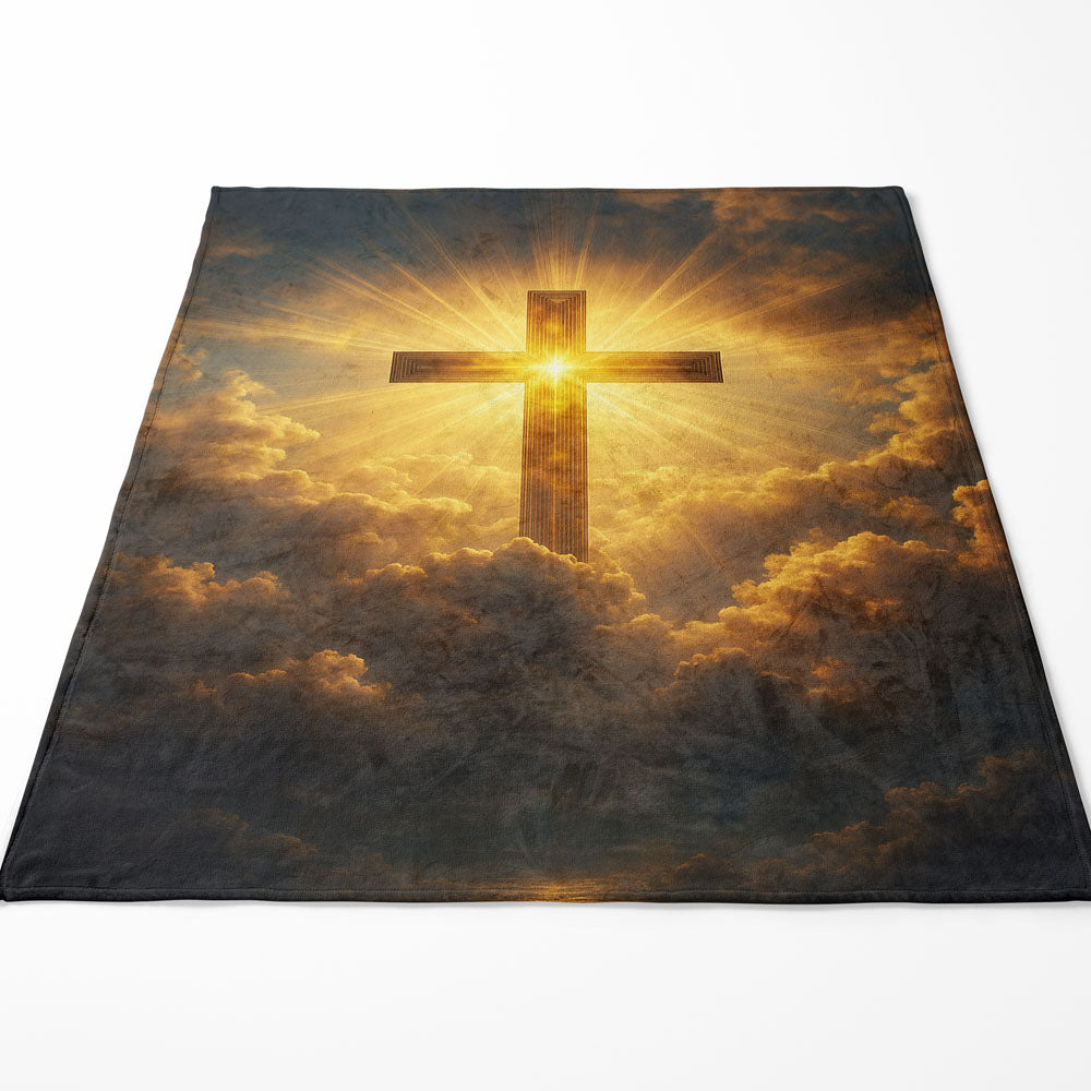 Plaid croix lumineuse divine