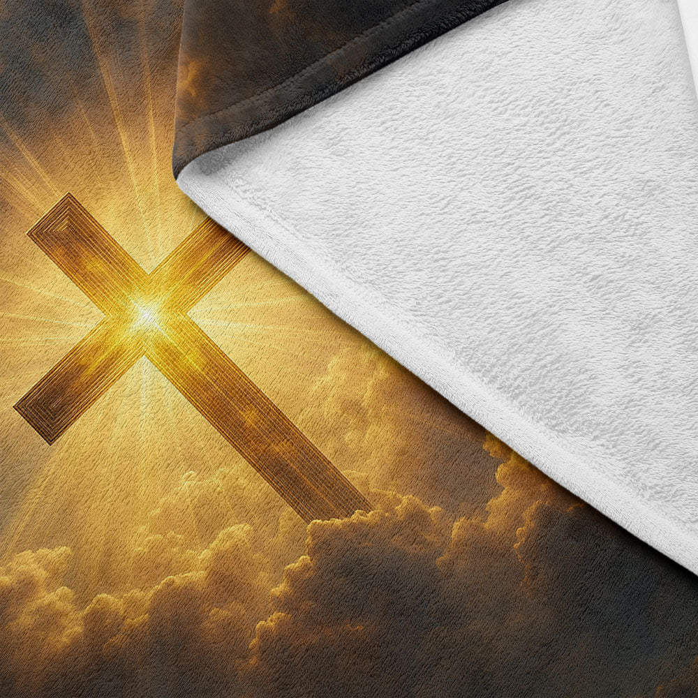 Plaid croix lumineuse divine