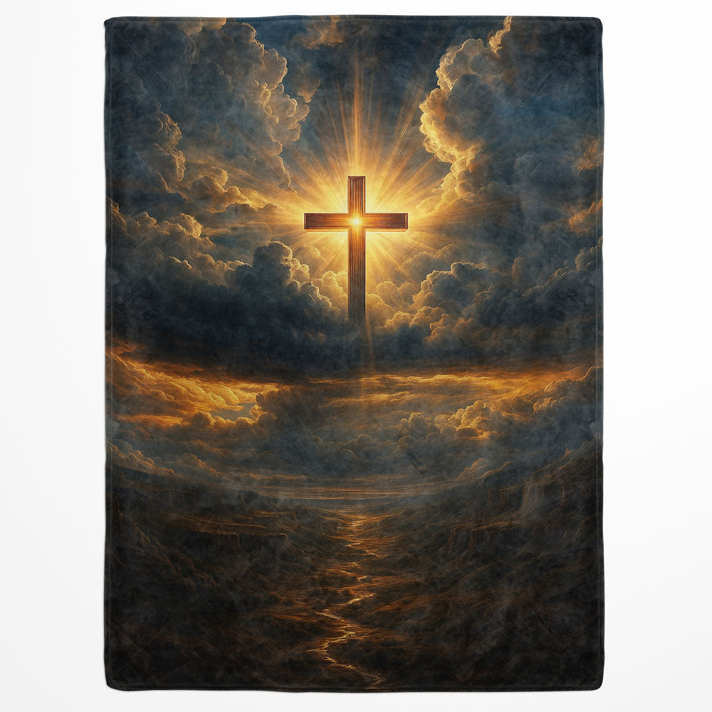 Plaid croix céleste nuage