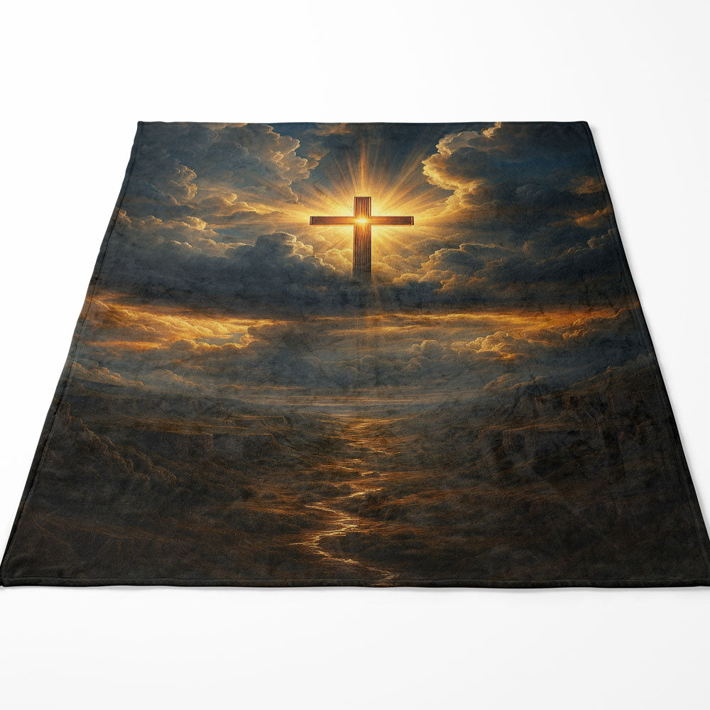 Plaid croix céleste nuage