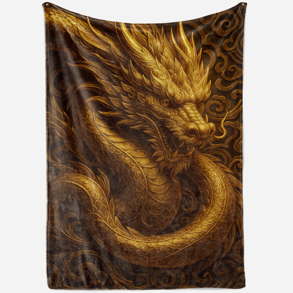 Plaid dragon doré