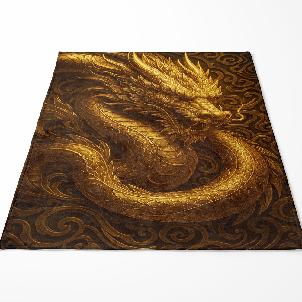 Plaid dragon doré