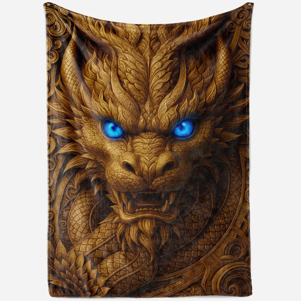 Plaid dragon yeux bleu