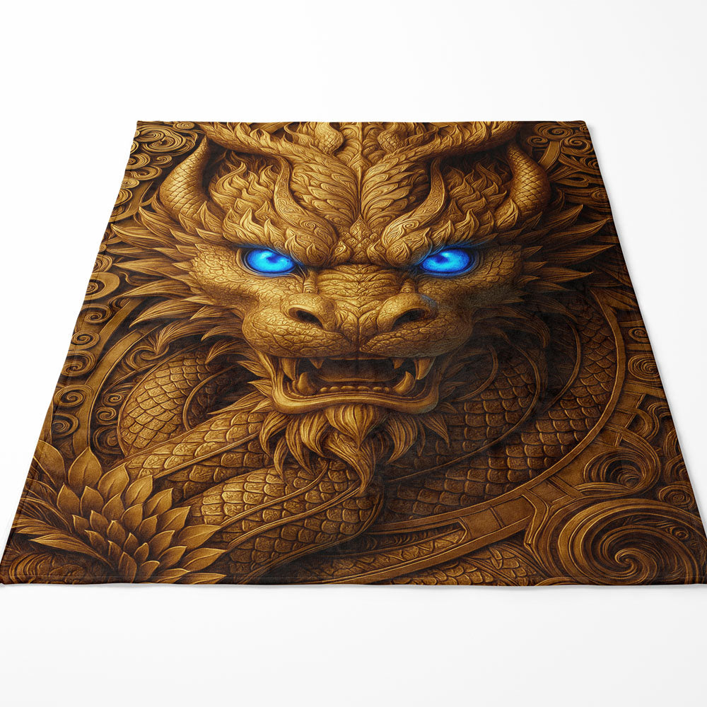 Plaid dragon yeux bleu