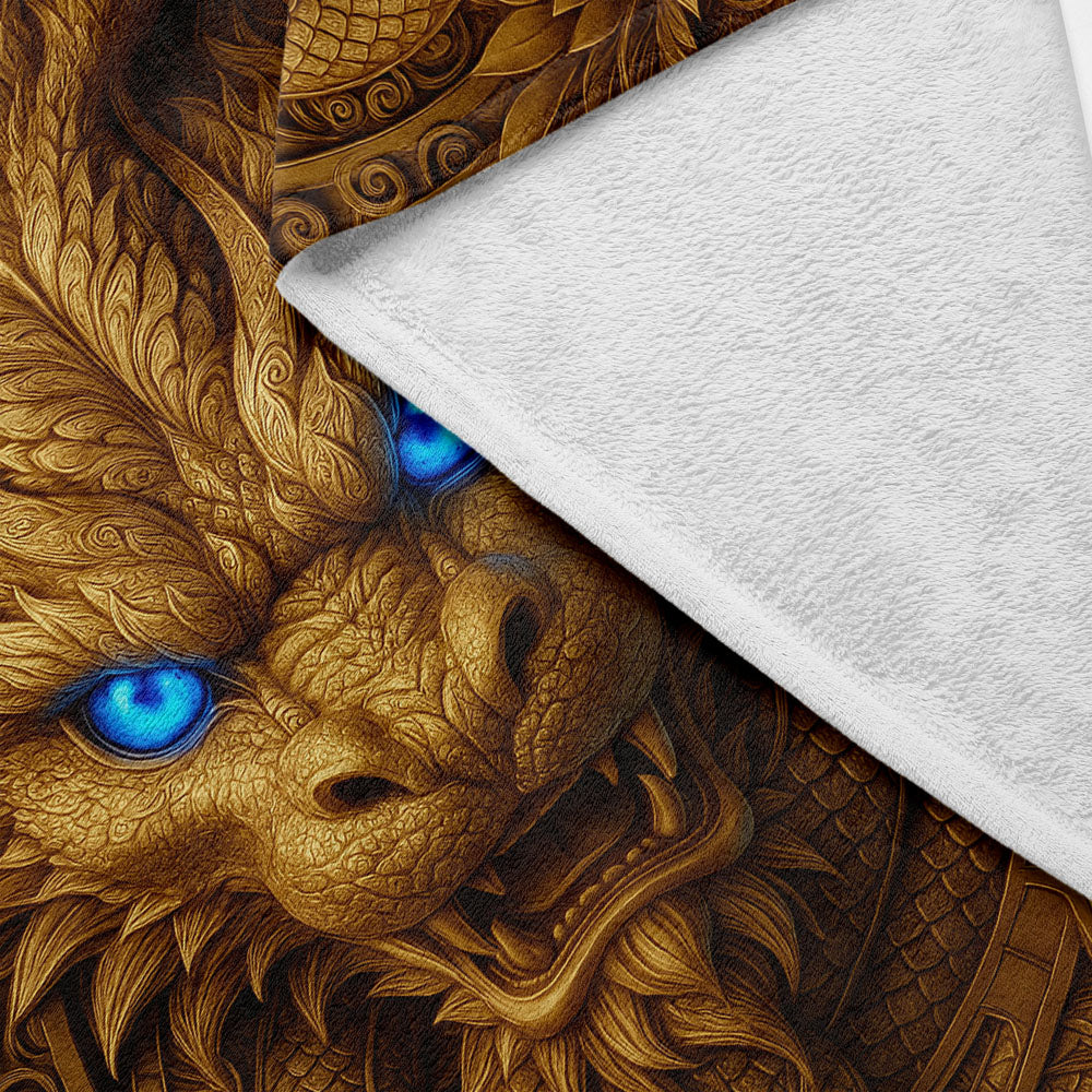 Plaid dragon yeux bleu