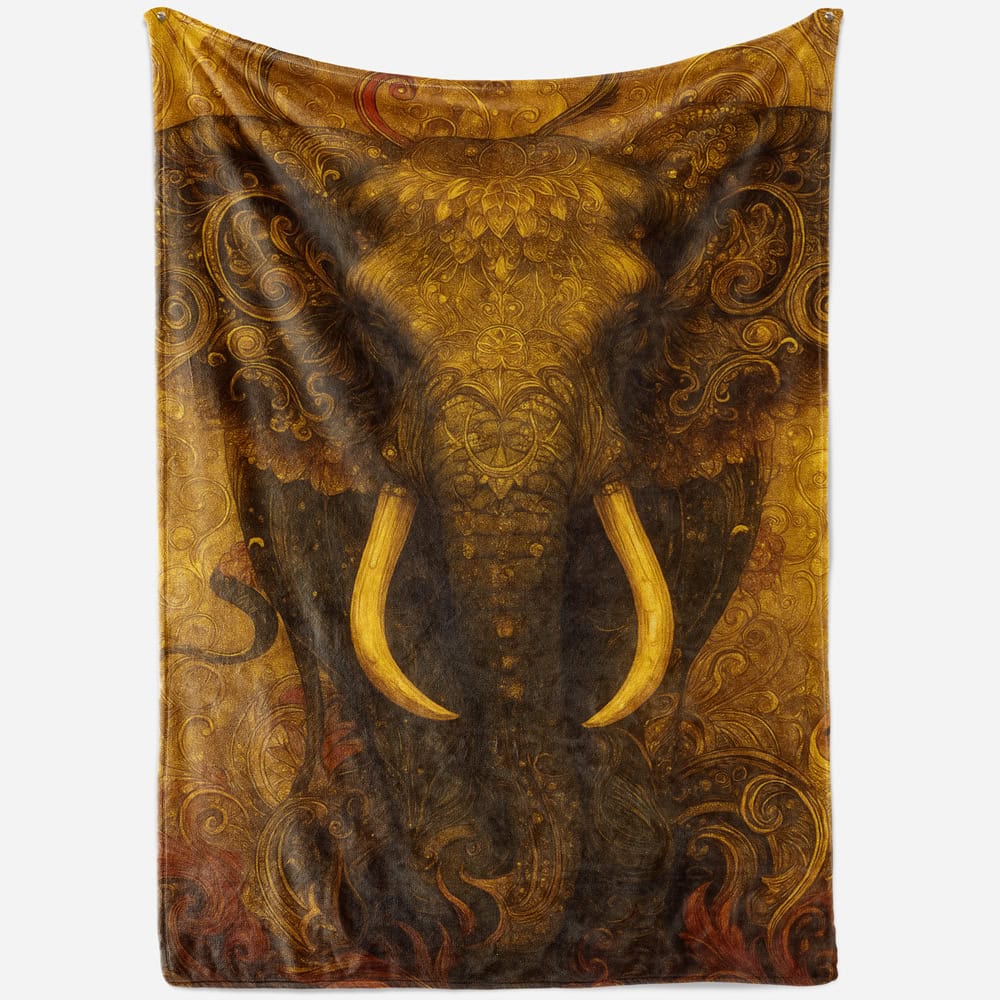 Plaid éléphant majestueux